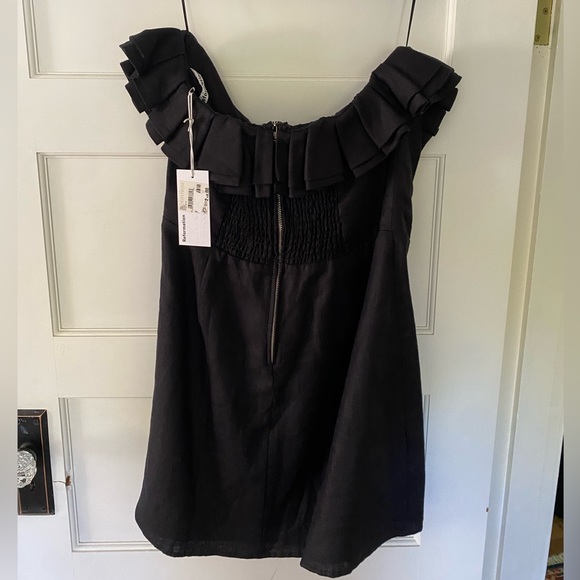 Reformation Reef Strapless Linen Mini Dress - Picture 4 of 5